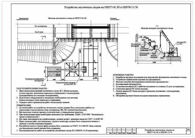 ТК на устройство лестничных сходов