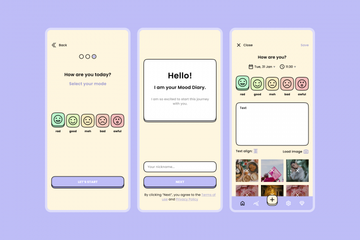 Дизайн Mood Diary