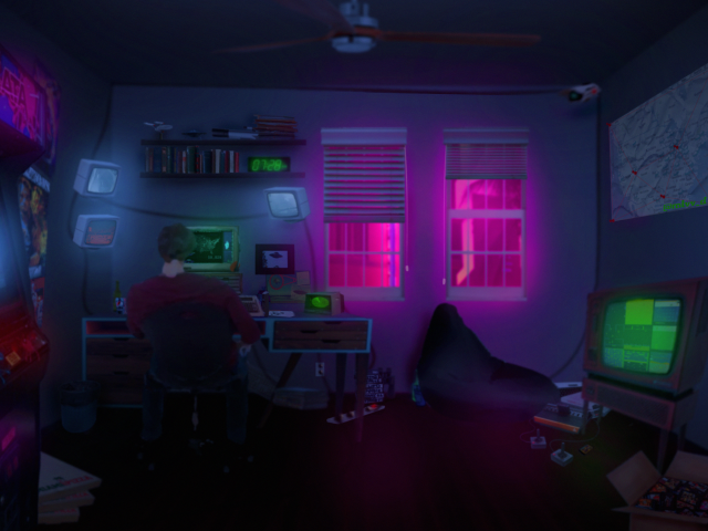 Работа в стиле: "RetroWave"