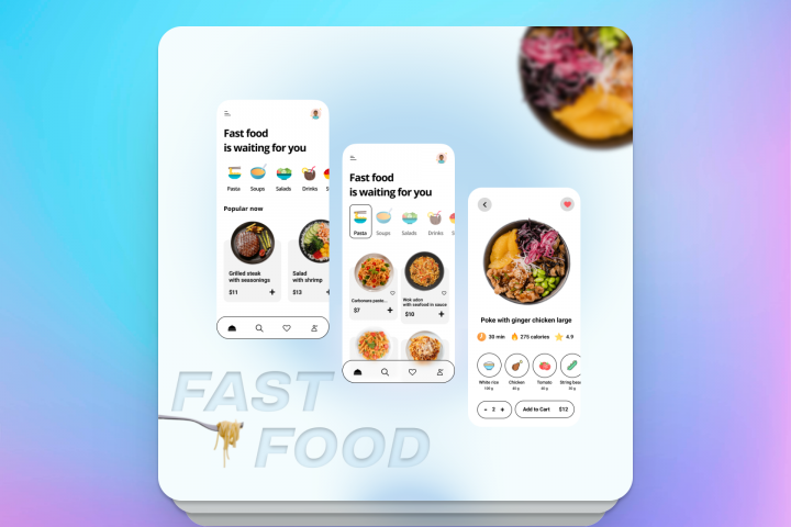 Дизайн мобильного приложения онлайн доставки еды из ресторанов
