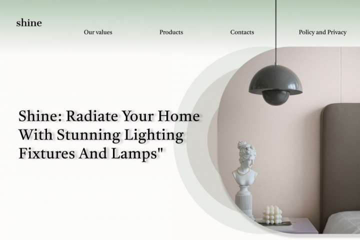 дизайн сайта для компании которая продает осветительные приборы