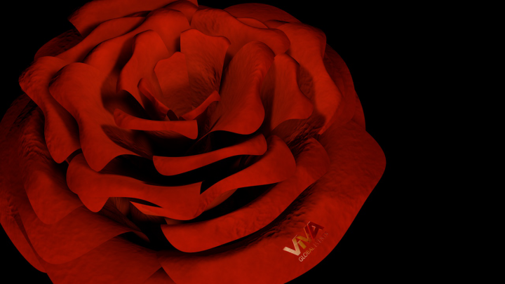 Роза с золотым логотипом