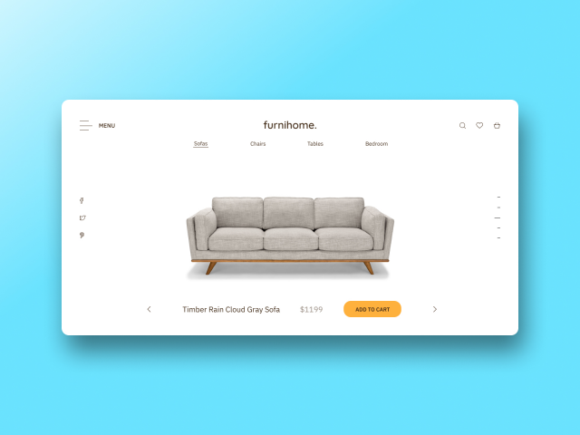 Дизайн сайта для магазина мебели Furnihome