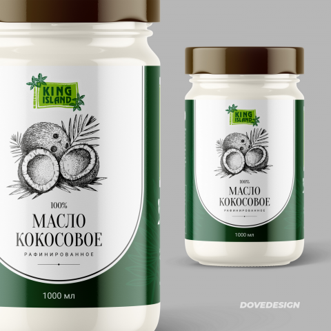 King Island кокосовое масло. Дизайн упаковки №3