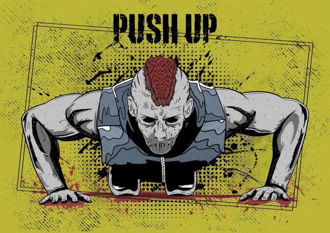 Отжимания в стиле киберпанк