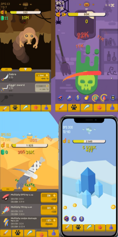 Игра "Swipe warrior" - рпг-кликер со свайпом