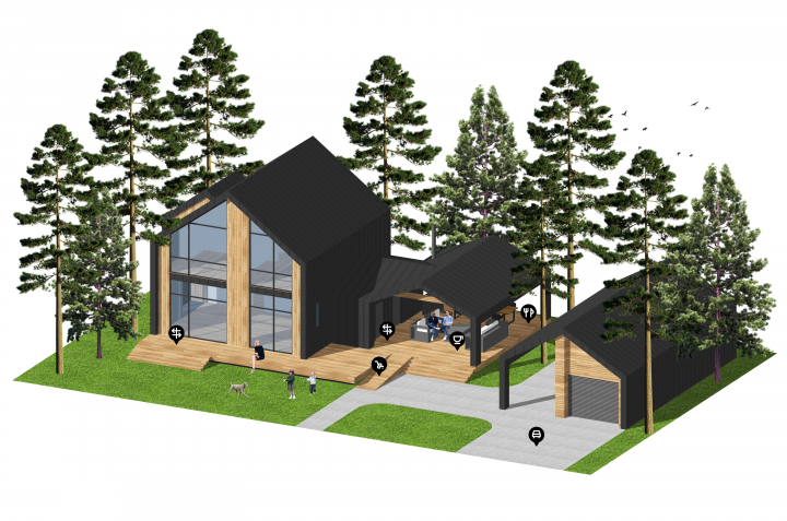 Дом в стиле Барн Хаус