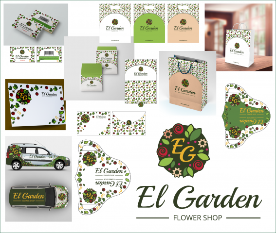 Фирменный стиль для сети цветочных мастерских