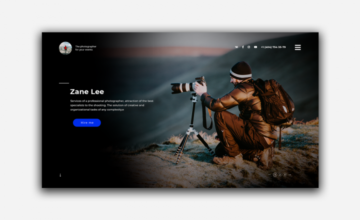 Landing page для фотографа