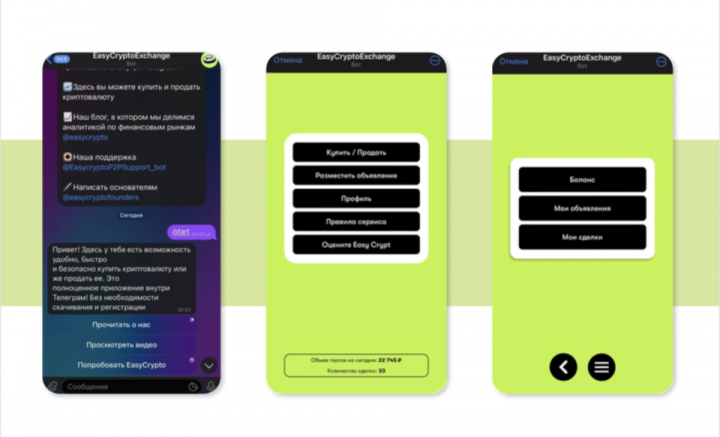 EasyCrypto Bot - бот для продажи криптовалюты P2P