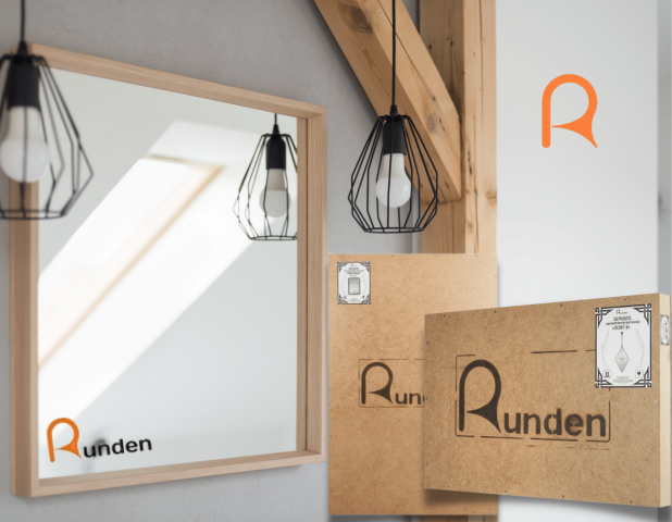 Логотип бренда светильников и зеркал RUNDEN