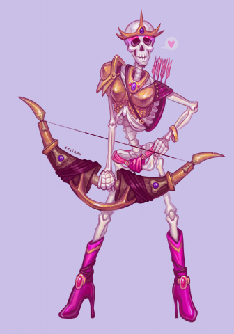 Концепт скелета-лучницы