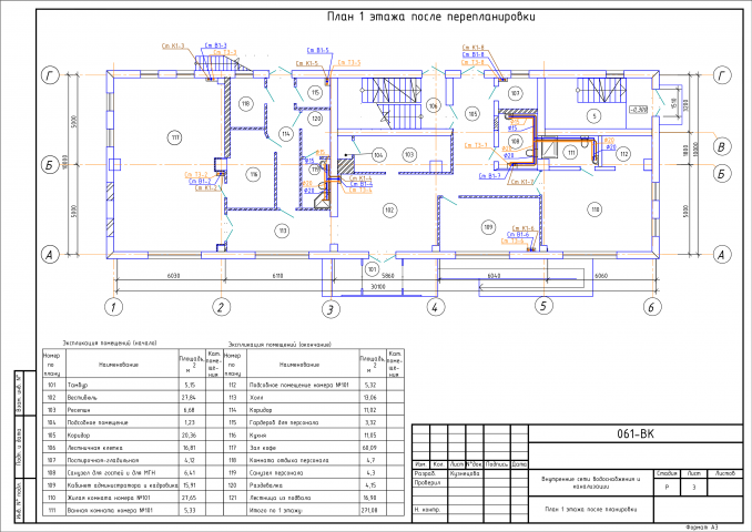 Перепланировка помещений нежилого здания - гостиницы