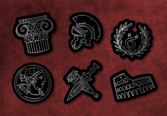 ЗНАЧКИ, ВДОХНОВЛЁННЫЕ ДРЕВНИМ РИМОМ