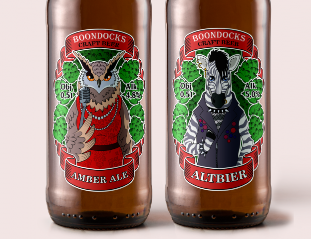 ЭТИКЕТКИ ДЛЯ ПИВА С АНТРОПОМОРФНЫМИ ЖИВОТНЫМИ