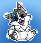 Стикер Хаски