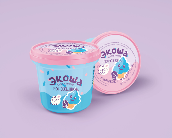 Этикетка "Мороженое Экоша" -2