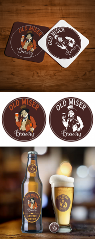 Логотип пивоварни Old Miser Brewery (Пивоварня Старый Скряга)