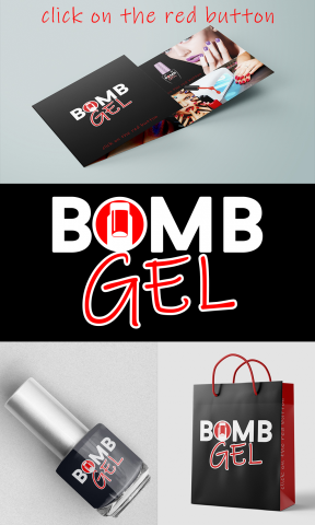 логотип для бренда гель-лаков BOMB GEL