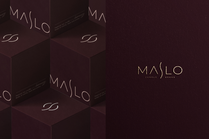 Логотип для бренда свечей "Maslo"