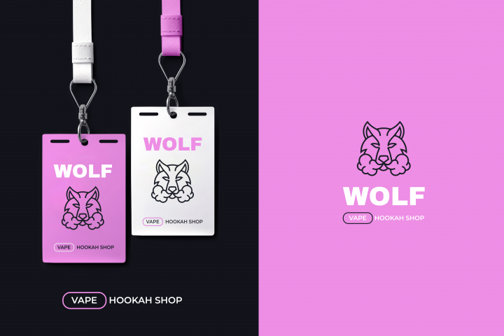 Логотип для вейп магазина "Wolf"