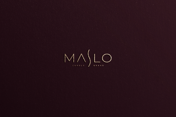 Разработка логотипа для бренда свечей "Maslo"