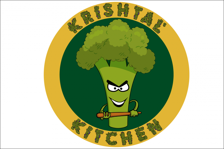 Логотип для вегетарианского блога "Krishtal` Kitchen"