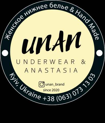 Дизайн наклейки для магазина нижнего белья "UNAN"