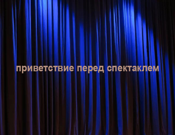 Приветствие перед спектаклем ( превью )