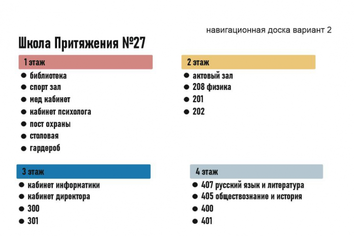 концепт информационной доски для школы