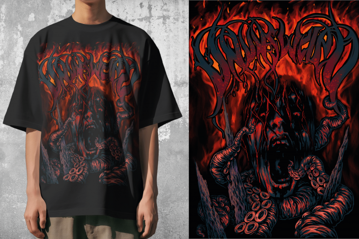 Дизайн авторской иллюстрации-принта для футболки