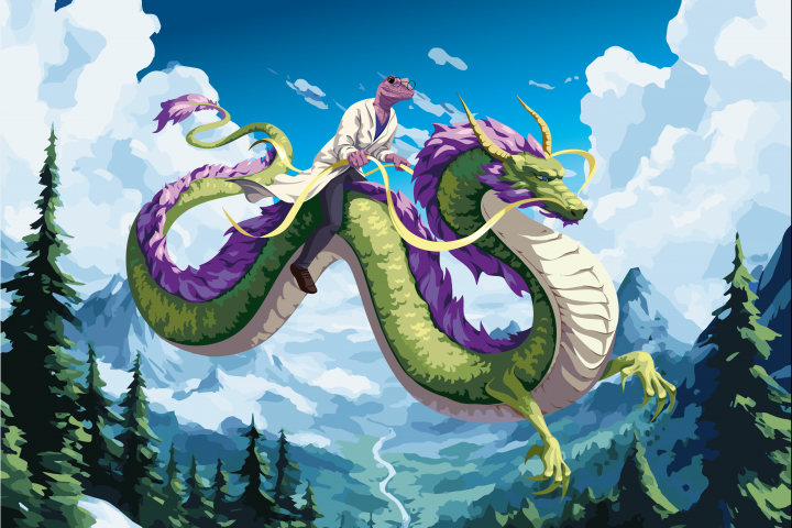 Иллюстрация для календаря с фирменным персонажем