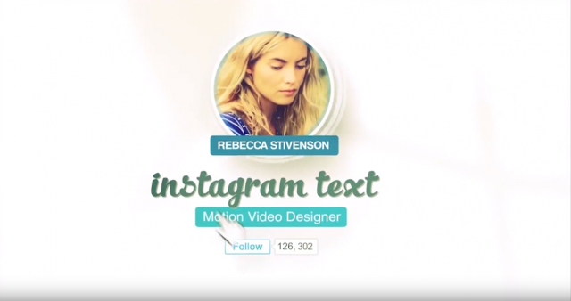 Промо видео для Instagram