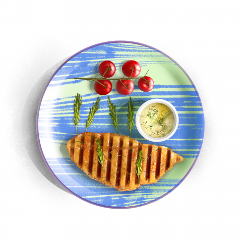 Куриный стейк с черри и розмарином