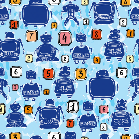 Бесшовный паттерн Роботы