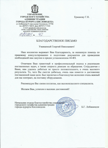 Организация и проведение закупки по 44-ФЗ для Заказчика