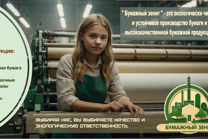 Баннер для бумажной фабрики "Бумажный зенит"
