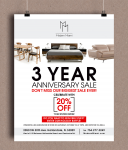 Poster 3-YEAR ANNIVERSARY SALE (white)