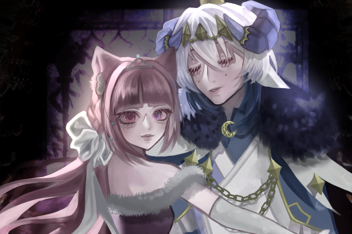 Аниме арт девушка и парень танцуют 👯