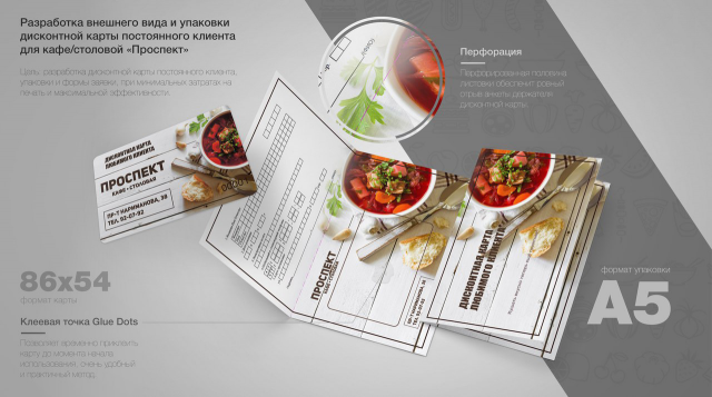 Разработка макета дисконтной карты для кафе/столовой