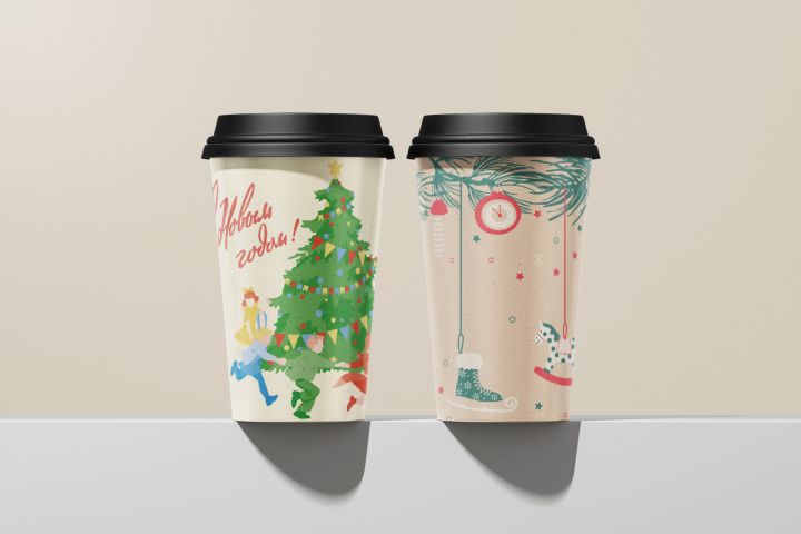 стаканы зима