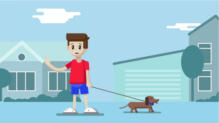 Мальчик с собакой