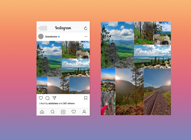 Бесконечная лента в Инстаграм