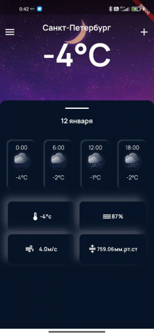 Приложение отслеживания погоды