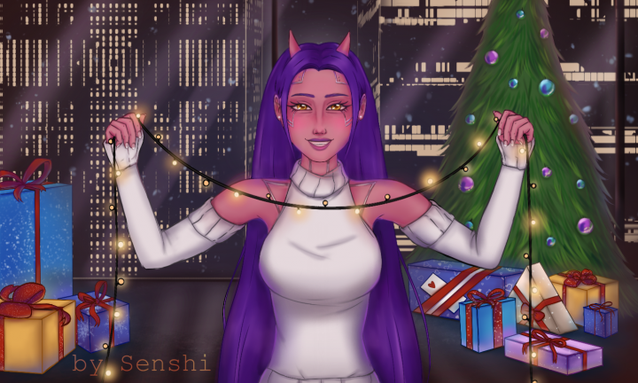 Новогодняя иллюстрация-обложка