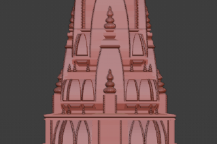 3D Визуализация Индийского Храма Под 3D Печать