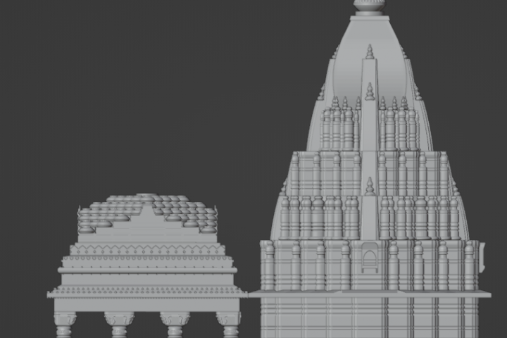 3D Визуализация Индийского Храма Под 3D Печать