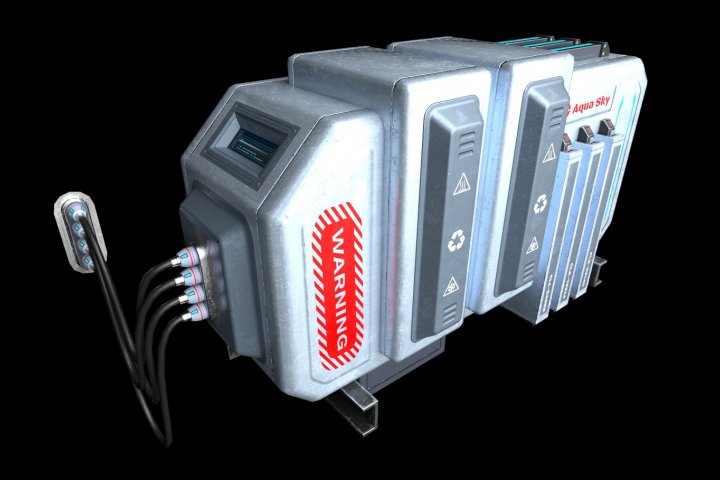 Кондиционер в стиле киберпанк