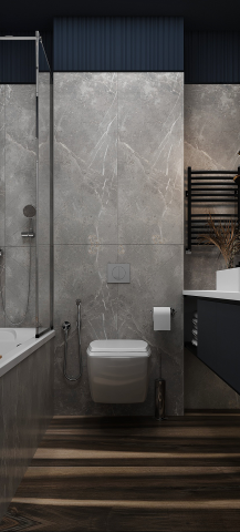 Дизайн проект квартиры 84 кв.м. Ванная комната