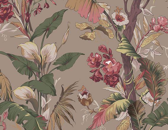 Roses and Banana Leaves
